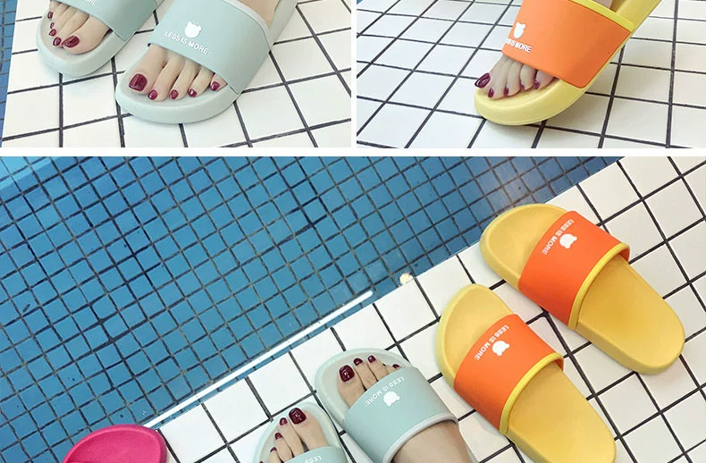 Nữ mùa hè nhà dép đi trong nhà dép mềm đế phòng tắm dép tắm cặp đôi dễ thương dép sàn nhà nam - Trang chủ