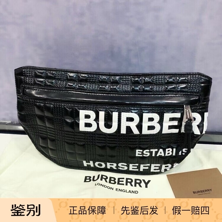 In-Stock Burberry/Burberry Chest Bag, Waist Bag, Single Shoulder Crossbody Bag, Unisex Ultra-Flat Burberry 28160