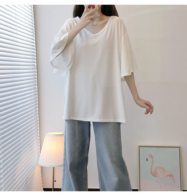 Pure cotton t shirts short sleeves 2022 new loose and thin 200 kg fat mm Han Edition large shirt half sleeve coat summer