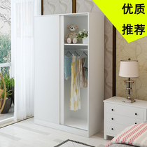 Corner childrens wardrobe 2 doors household track sliding door baby simple modern economical double wooden assembly