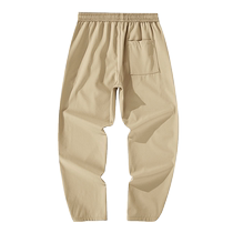 Ice silk drape nine-point casual pants for men 2024 summer thin fashion brand trendy straight loose suit and small suit pants