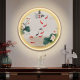 Lotus Nine Fish Picture Living Room Decorative Painting Circular Entrance Wall Painting Restaurant with Lights Home and Background Wall New Chinese Style Hanging Painting