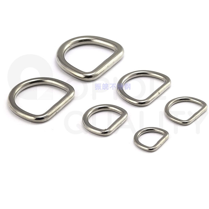 316 stainless steel D type ring d-shaped buckle semi-circle ring luggage hat DIY accessories No-mark steel ring BABY BAG RINGS