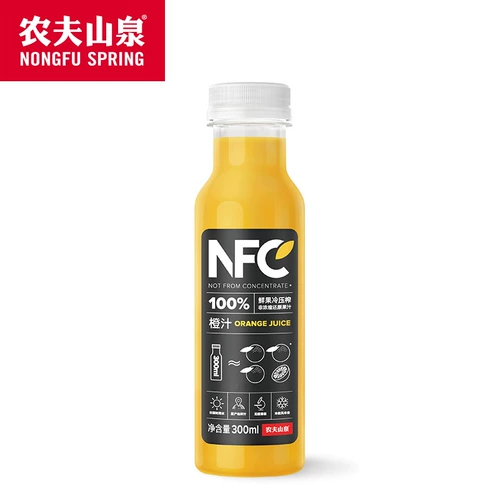 [Официальный флагманский магазин Nongfu Mountain Spring] 100%NFC Orange Juce 300MLX24 Бутылки при комнатной температуре сока