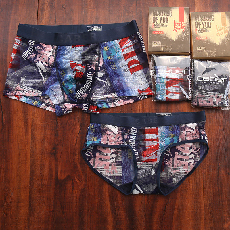 Cadbury panties thin sexy temptation mid-waist female triangle male boxer mesh transparent couple UM912 UL012