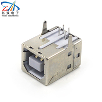 Factory direct BF90 degree pin straight pin square port USB connector 4-core female copper core printer female