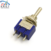 6MM button subswitch MTS103 single joint twister switch three feet three-gear 3-foot 3 stalls dark blue