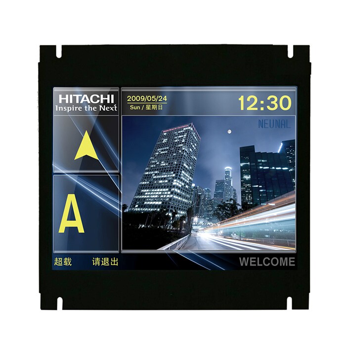 Hitachi elevator LCD screen floor display elevator car car multimedia advertising LCD screen display