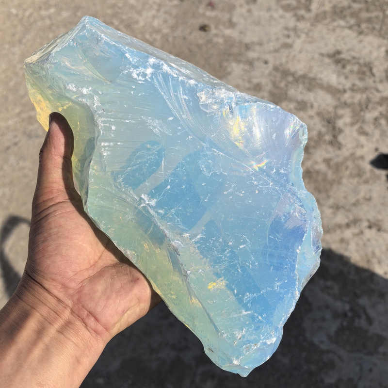 Large Artificial Opal Rough Stone Mineral Crystal Material for Decoration, Carving, and Landscaping