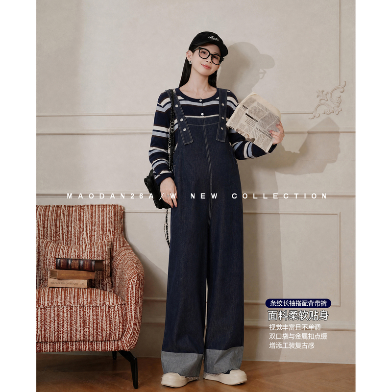Cat-Themed [Latin American Literature] [Wool] [Cotton] Maternity Wear, New Autumn Fashion, Stylish Inner Wear with Suspenders