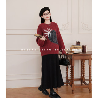 Cat list love strawberry wool nana’s pregnancy outfits maternity clothes winter style sweaters and skirts