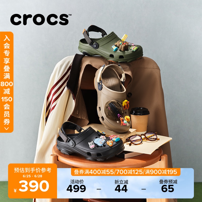 Crocs Beach Shoes, Crocs Classic Trin Clogs, Men's Outdoor Casual Shoes, Closed-Toe Sandals | 206340