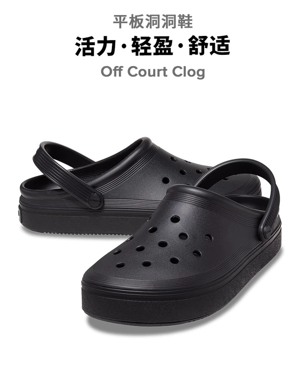 dép phòng sạch Crocs Flat Ngoài Trời Bao Đầu Dép Nam Giày Đế Bằng Nữ Giày Sandal Dép y tế