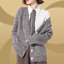 Extra-large size womens clothing Fat mm winter clothing thickened sweater 200 catty gats fattening belly and autumn winter wool knit cardiovert jacket