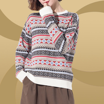 Extra-virgin dress Fat mm winter dress sweaters 200 catty Fat Cover Tummy Blouse Autumn Winter Inner Hitch Cardiovert