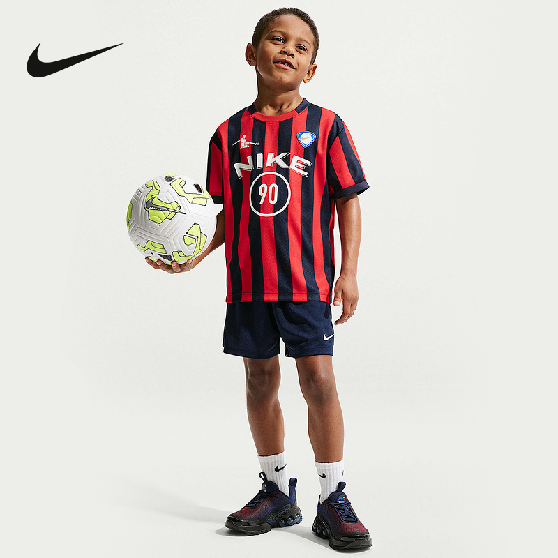 Nike Nike Summer Toddler Short-Sleeved T-Shirt and Shorts Set Classic Printed Jersey Set Iw1485-410