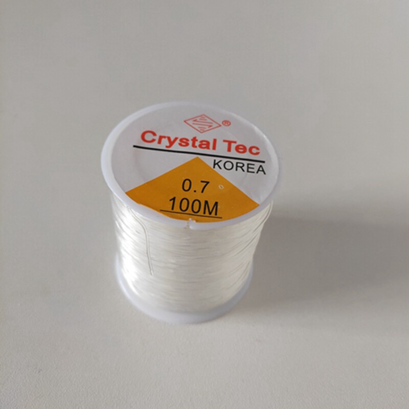 Imported transparent text playing rope strength string bead bead resistant strength line string line crystal elastic line rubber line bracelet