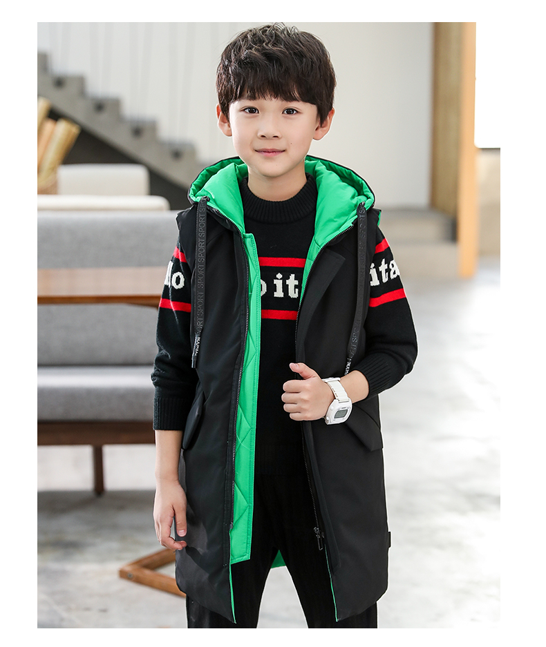 Áo vest bé trai mùa thu đông 2018 phiên bản Hàn Quốc mới của bé trai dày ấm hai mặt mặc vest thời trang mùa đông cho bé mẫu áo len gile trẻ em 