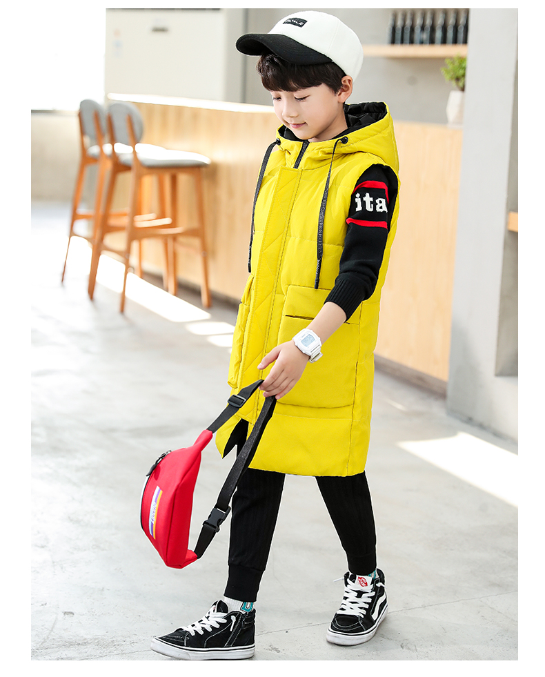 Áo vest bé trai mùa thu đông 2018 phiên bản Hàn Quốc mới của bé trai dày ấm hai mặt mặc vest thời trang mùa đông cho bé mẫu áo len gile trẻ em 