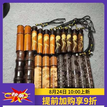 Pure natural old plum bamboo sandalwood purple bamboo carved toothpick simple flow gold portable small incense tube creative storage box