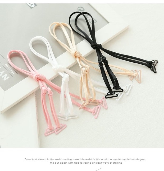 Mùa hè mỏng vai mỏng dây đeo đồ lót điều chỉnh dây đeo vai mới trong suốt dây nhỏ ngực nhỏ ren lãng mạn phụ kiện tùy chọn dây áo lót hở lưng gợi cảm