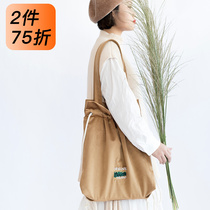 NULL Original Multipurpose Mercerized Fabric Bag Autumn Winter New Texture Single Shoulder Bag Girl Bunches Double Shoulder Bag