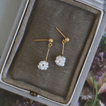 Silver Moto Home s925 Pure Silver Needle Pearl Earrings 2020 New Tide Qi personality Fashion advanced sensation Pendant Daughter