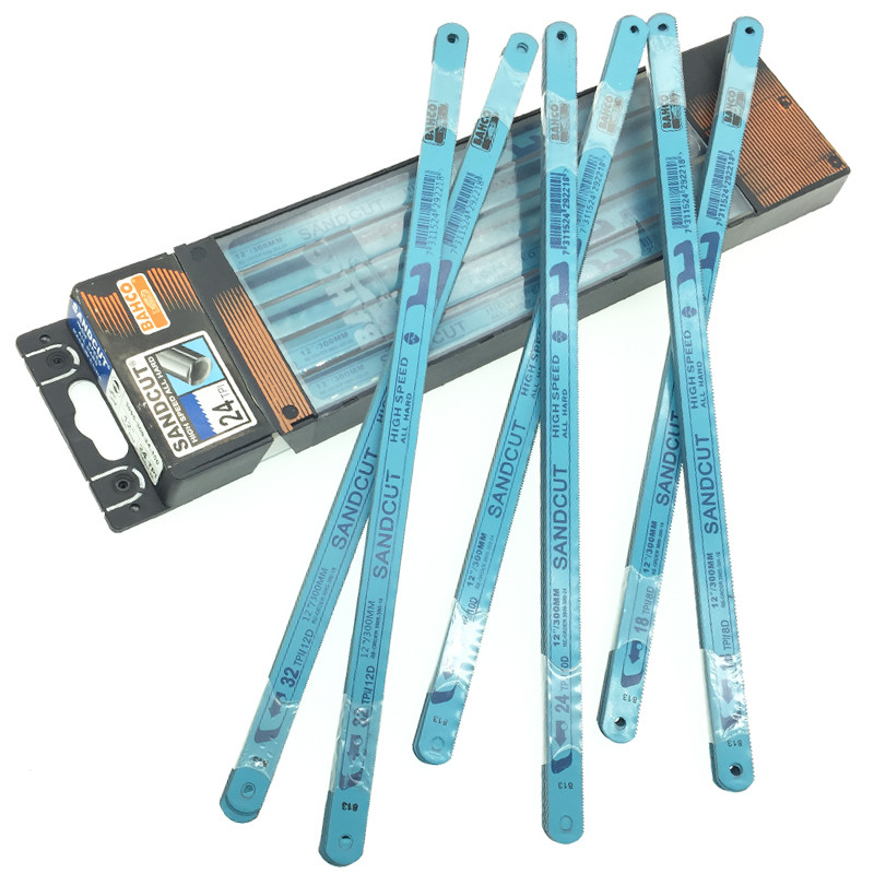 Swedish imported BAHCO fish Mark high speed steel hand hacksaw blade blue fish steel saw blade 18 24T 32T steel saw blade