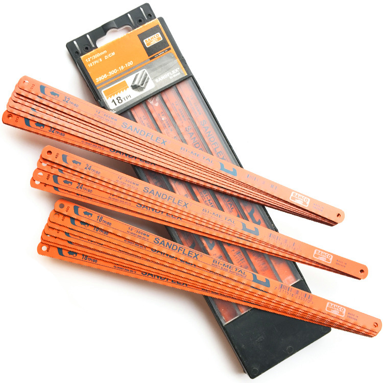 Sweden Baigu fish brand hand saw blade bimetallic woodworking metal stainless steel cutting saw blade 18 24 32 teeth