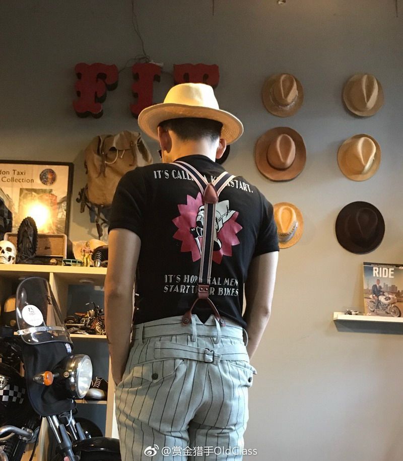 Золотые ретро подтяжки, в американском стиле, 30 года        