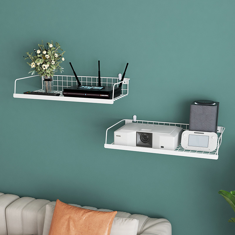 TV Upper Box Router Holder Containing Box Wall-mounted Shelve Wall Partition Wall Free Perforated Laminate Wall