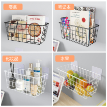 Punch-free dormitory bedside laying storage artifact bedroom wall hanging basket wall hanging wall Wall Wall Wall shelf