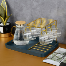 Light luxury upside down glass cup Cup storage cup holder rack creative home European living room water Cup shelf