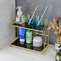 Toilet wash table cosmetics desktop rack sink wash table bathroom bathroom light luxury storage shelf artifact