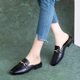 ເກີບແຕະຕີນຕີນຫນັງແທ້ສໍາລັບແມ່ຍິງ, 2024 summer ໃຫມ່ເກີບຕີນເຄິ່ງ heel ຫນາ, mules ຄົນອັບເດດ:, sandals ແລະ slippers