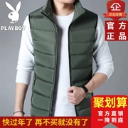 Playboy nam mùa thu đông không tay áo khoác nam hàn quốc vest ngắn vest giản dị áo khoác cotton màu