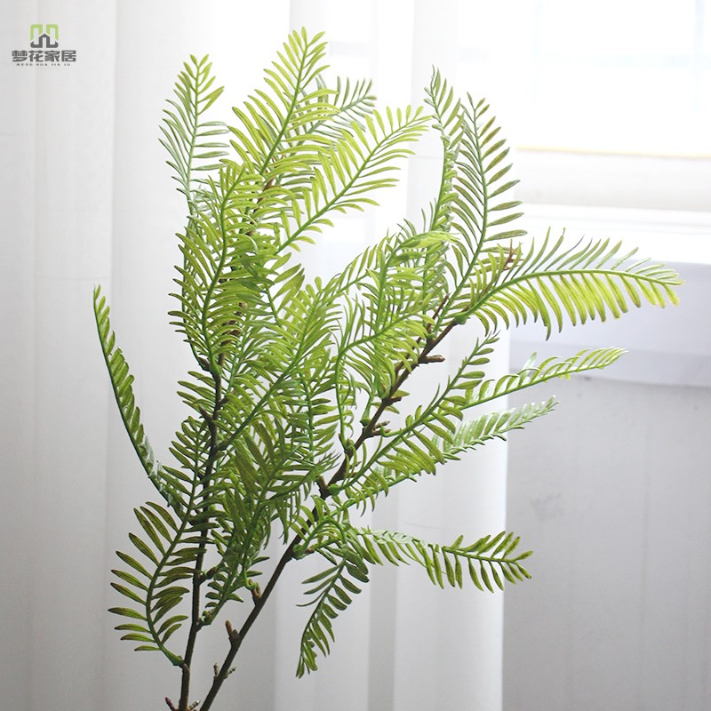 Simulation Plant Wall Plastic Persian Leaf Platoon Grass Single Branch Green Convulsion Indoor Outside Fake Flowers Potted Floral Flower Arranging Material Green Leaf