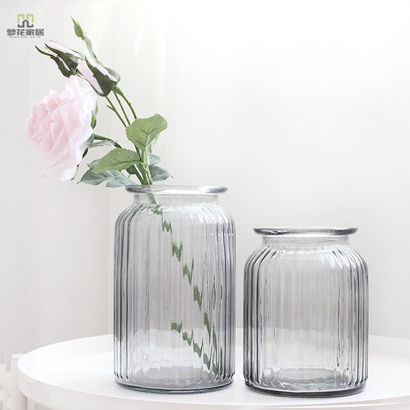 Glass transparent vase inserts gold Ge hydroponic flower suit with flower creative minimalist modern florist inserts dry flower simulation flower