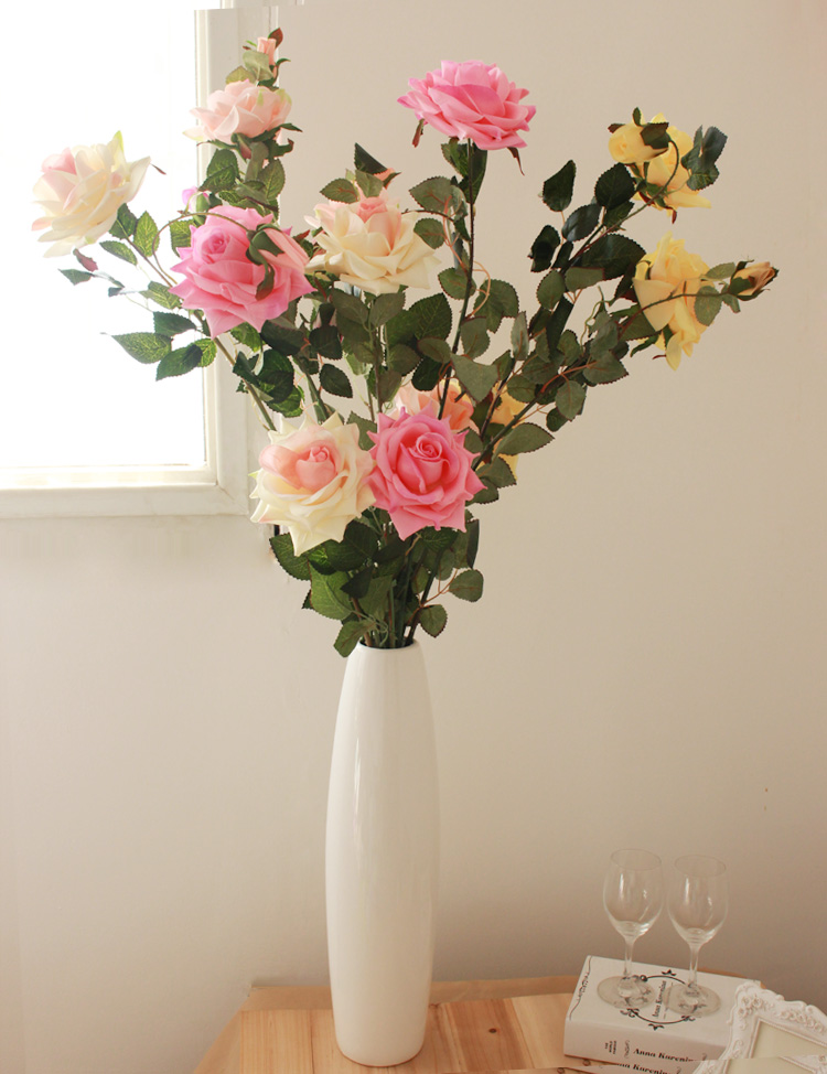 High quality emulated floral art pendulum with floor living-room inserted vase fake flower emulated flower livingroom TV cabinet high bottle flower arrangement