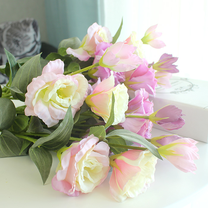 Simulation Flower Ocean Platycodon Indoor Soft House Residence Decoration Fake Flowers Wedding Celebration Silk Flower Fresh Floral Flower Arrangement Long Branches High Branches