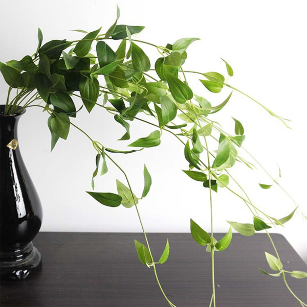 High simulation plant fake flower green leaf web version printed green Bavine simulation leaf material decoration flower simulation green plant simulation plant