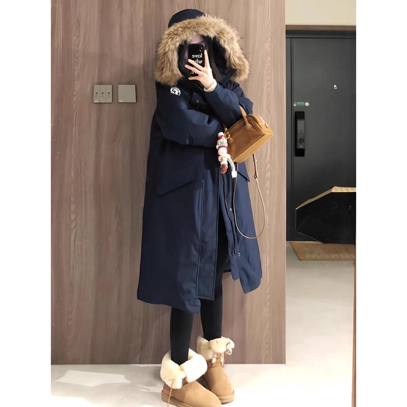 Korean Style Parka down Cotton Jacket for Women 2026 New Winter Long Over-The-Knee Cotton Coat Super Nice Thick Outerwear Cotton Clothing