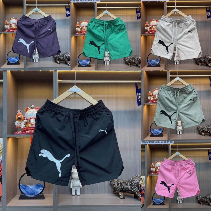 European Style Fashion Shorts for Men with Alien Print, Color-Blocking Five-Point Shorts, Summer Ice Silk Sports Shorts, Casual Mid-Length Pants, Trendy