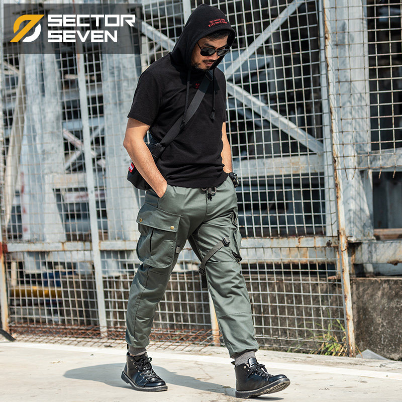 Section 7 IX13 M1942 paratrooper tactical long pants fall men's retro multibag workwear pants male ochre bunches