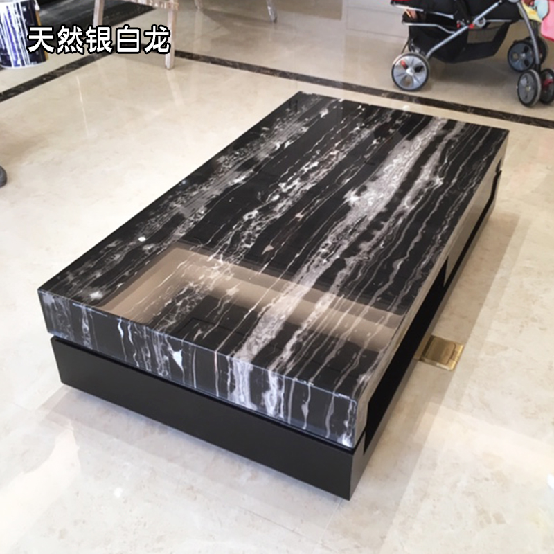 Bàn cà phê đá cẩm thạch tự nhiên - Bàn trà bàn kính sofa