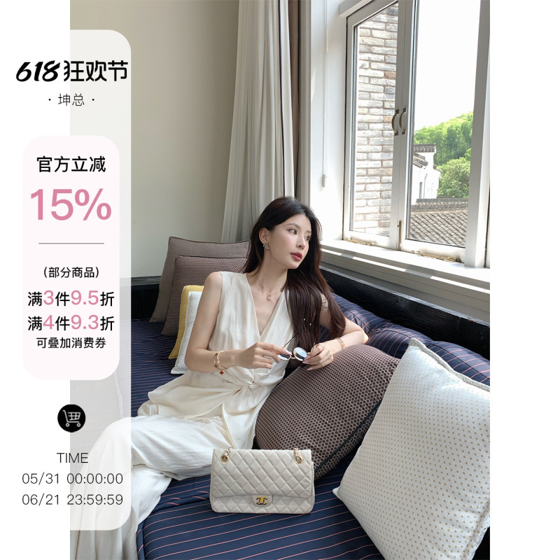 Kunzong [Berlin Mist] Little Chanel Style Suit for Women Summer 2026 New Design White Top and Pants Two-Piece Set
