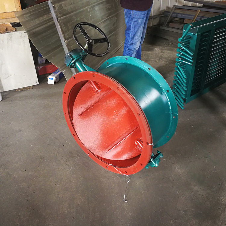Dust extractor Wind pipe Manual ventilation butterfly valve turbine carbon steel round mouth air door DN300 flange handle shutter wind valve-Taobao