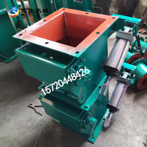 Carbon steel heavy hammer flap valve Square flange one-way heavy hammer flap valve Pneumatic double-layer heavy hammer lock air cutting valve