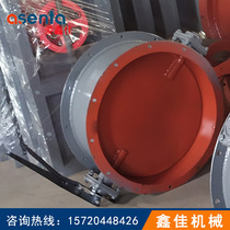 Manual ventilation butterfly valve DN300 carbon steel handle type round damper dust removal pipe adjustment turbine cold air valve