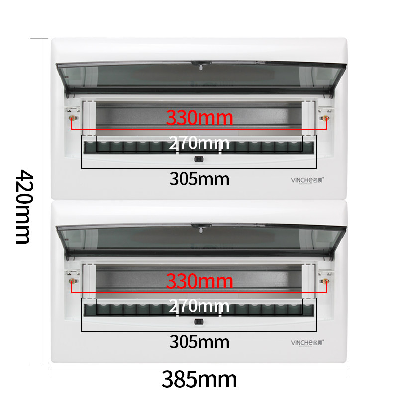 28-34 Position Distribution Box Surface-Mounted Strong Current Box Household Circuit Breaker Box Circuit Breaker Distribution Box Electrical Control Box Concealed Installation